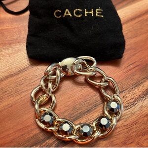 Cache Gold and Pewter Chain Bracelet